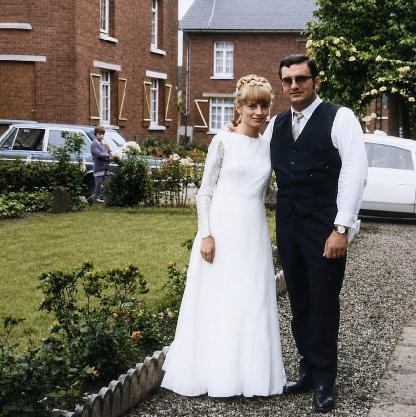 Les parents de Jean Pierre, le jour de leur mariage, dans le Nord de la France